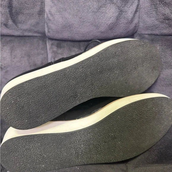 Apt 9 Black Platform Lace Up Faux Patent Leather Shoes 8.5 - Picture 6 of 12